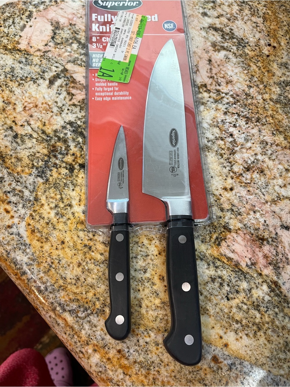 Superior 2-Piece Kitchen Knife Set - Black